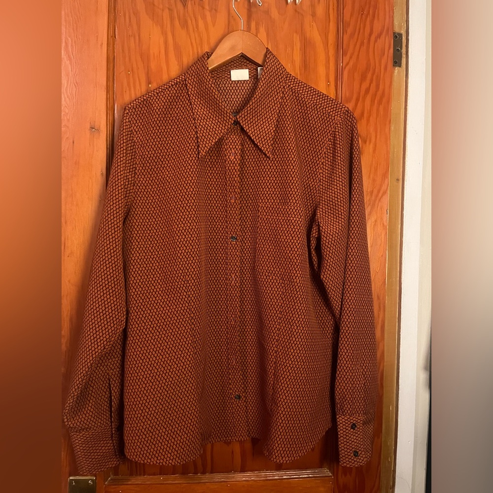 Levi's Men's Rust Patterned Button Down Shirt